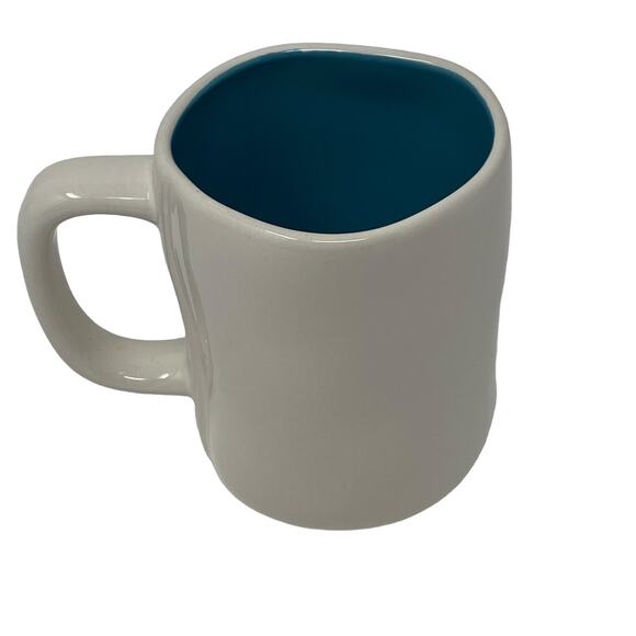 Rae Dunn Artisan Collection By Magenta PEEPS SAKE White Blue Ceramic Coffee Mug - Picture 2 of 7